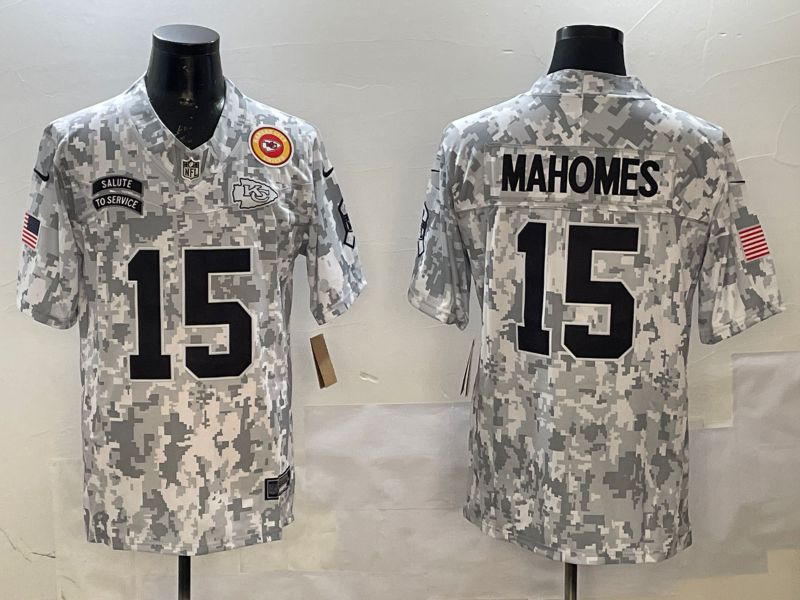 Men Kansas City Chiefs #15 Mahomes Camo 2025 Nike Salute to Service Limited NFL Jersey style 6->kansas city chiefs->NFL Jersey